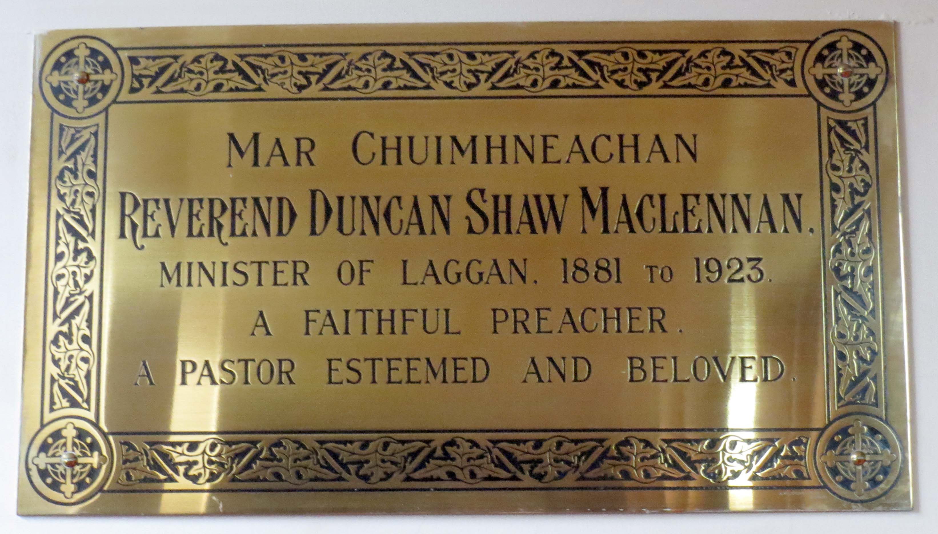 Photo of photos/Duncan Shaw MacLennan minstr Laggan 1881-1923 plaque